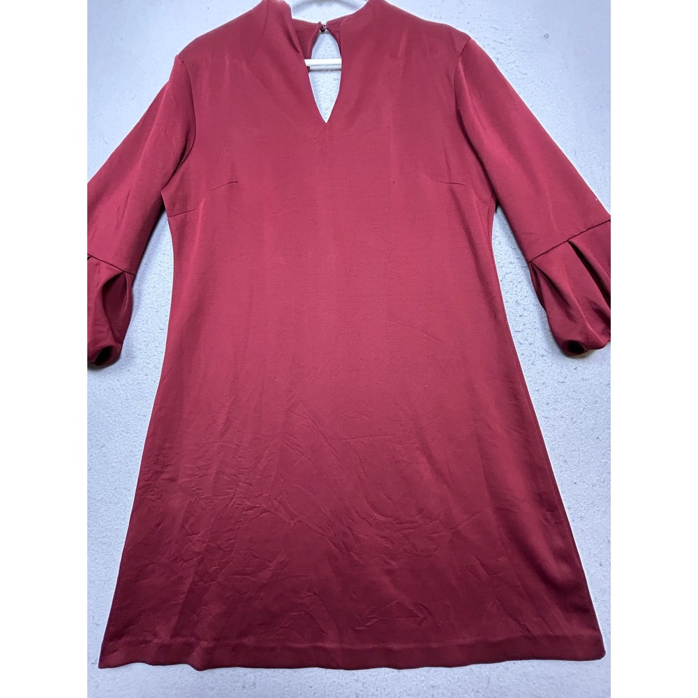 New York & Company Dress Polyester Spandex Burgundy XL Womens